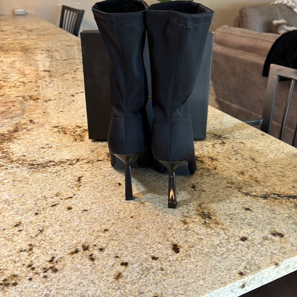 Brand new in box, Amsie Black Knit Pointed-Toe Mid-Calf Sock Boot. - Picture 3 of 5